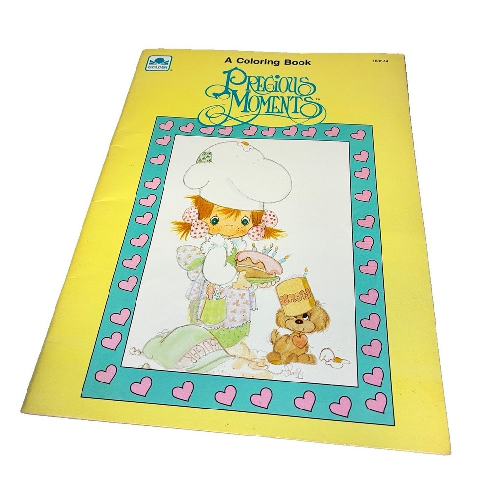 Precious Moments Coloring Book #1635-14 Vintage 1990 Golden Book UNUSED